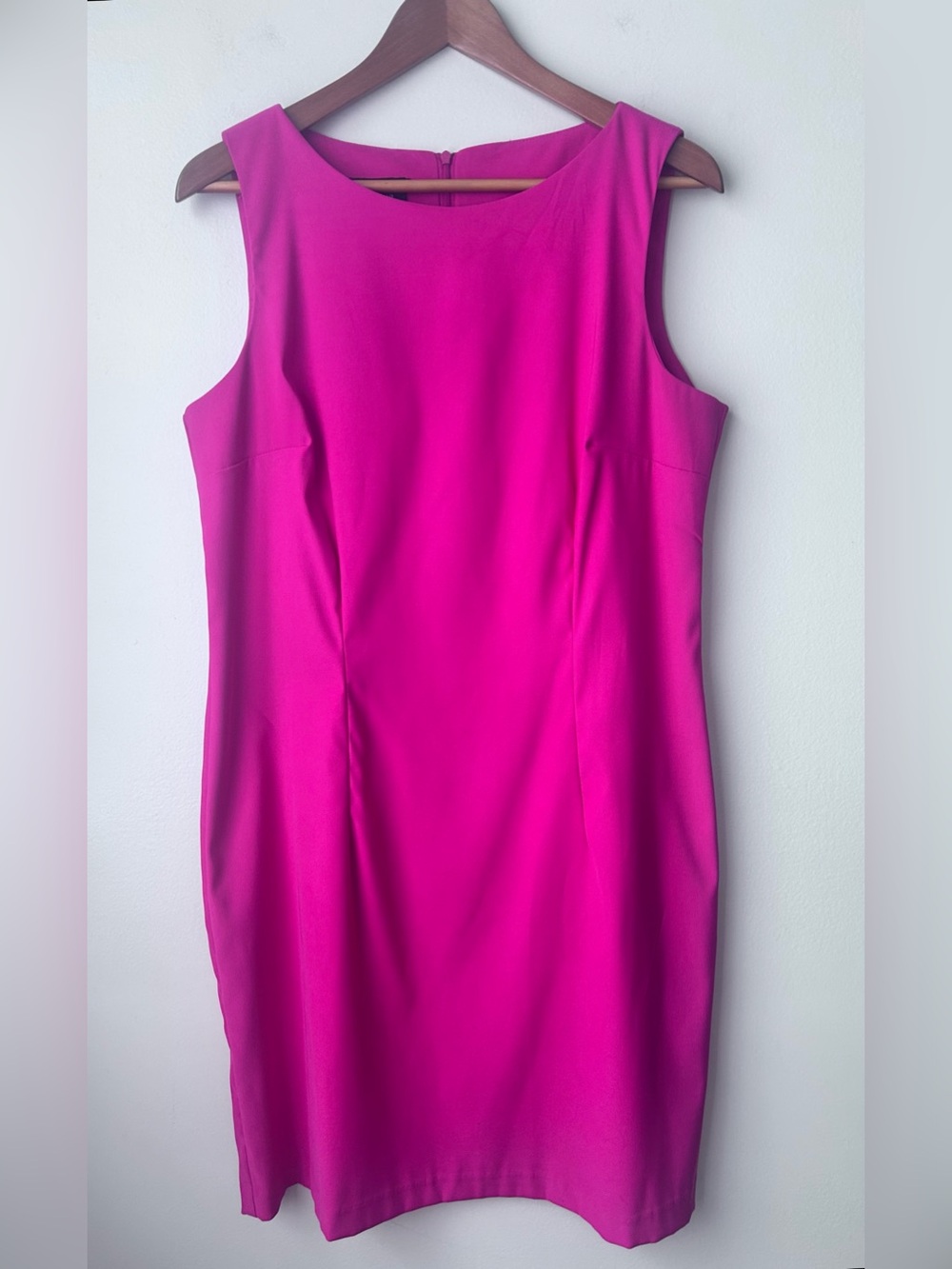 AB Studio Vibrant Fuchsia Sleeveless Sheath Dress